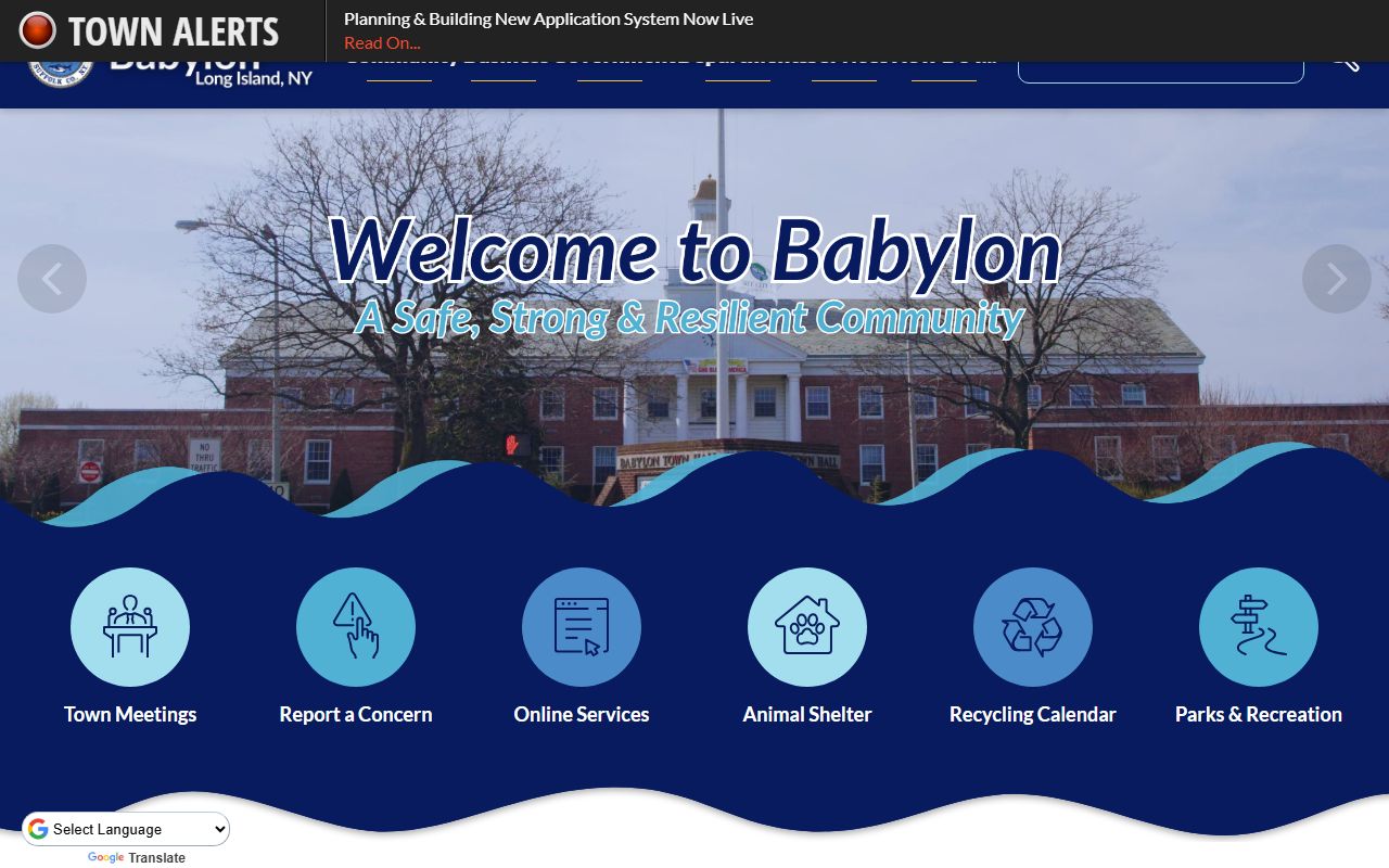 Town of Babylon website for Babylon bankruptcy records
