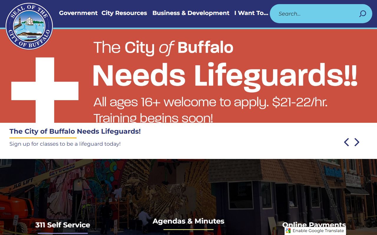 Buffalo City Clerk website for Buffalo bankruptcy records