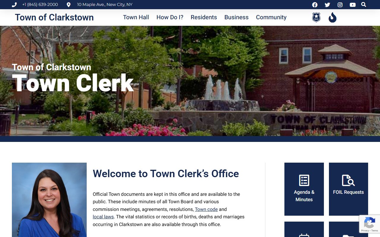 Clarkstown Town Clerk office for Clarkstown bankruptcy records