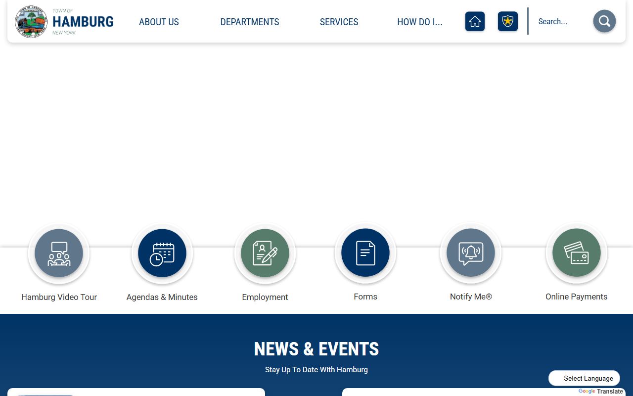 Town of Hamburg website for Hamburg bankruptcy records information