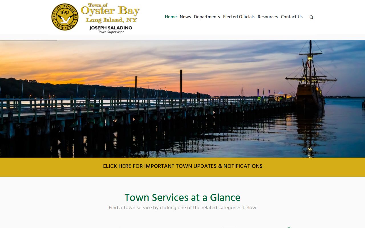 Oyster Bay Town Clerk website for Oyster Bay bankruptcy records