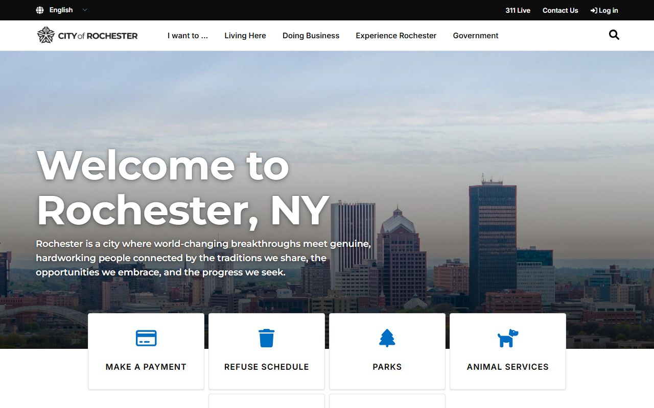 City of Rochester website for Rochester bankruptcy records