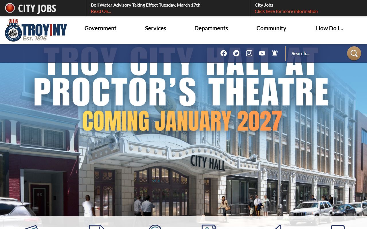 Troy City Clerk website for Troy bankruptcy records