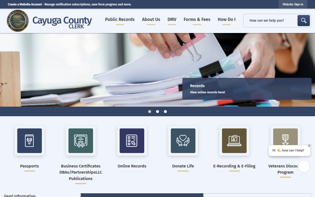 Cayuga County Clerk's Office for bankruptcy records research