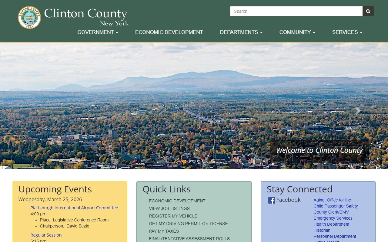 Clinton County government website for Clinton County bankruptcy records research