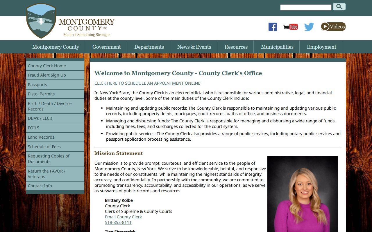 Montgomery County Clerk office for Montgomery County bankruptcy records