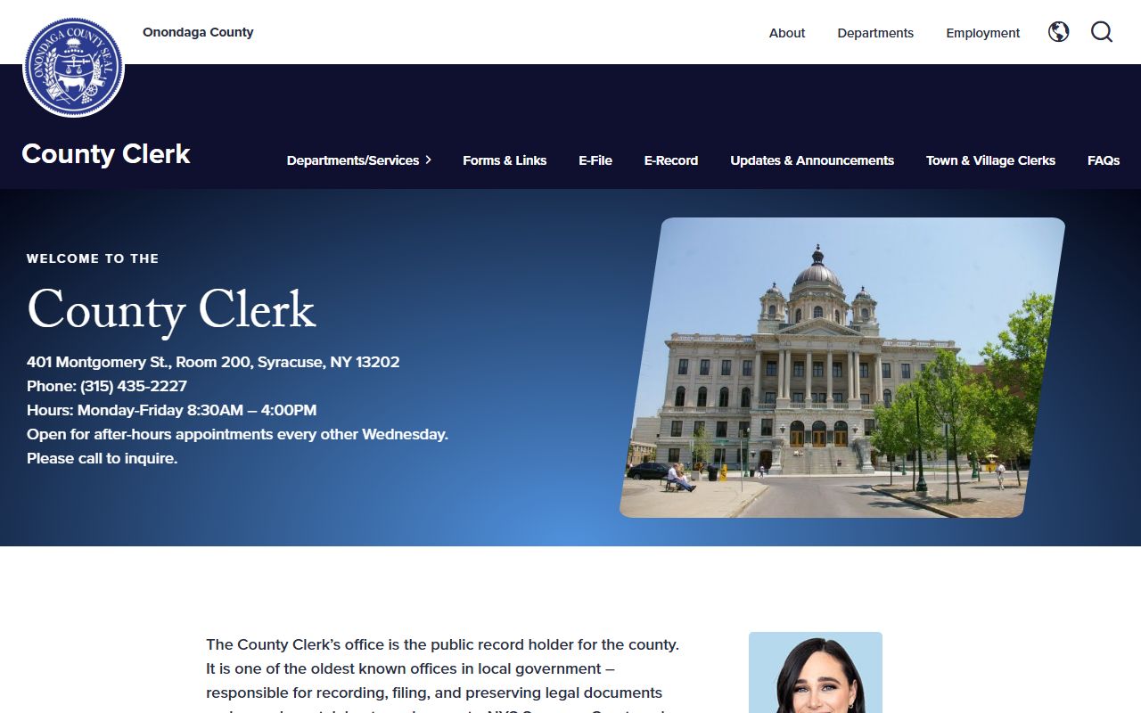 Onondaga County Clerk Digital Documents portal for bankruptcy records research