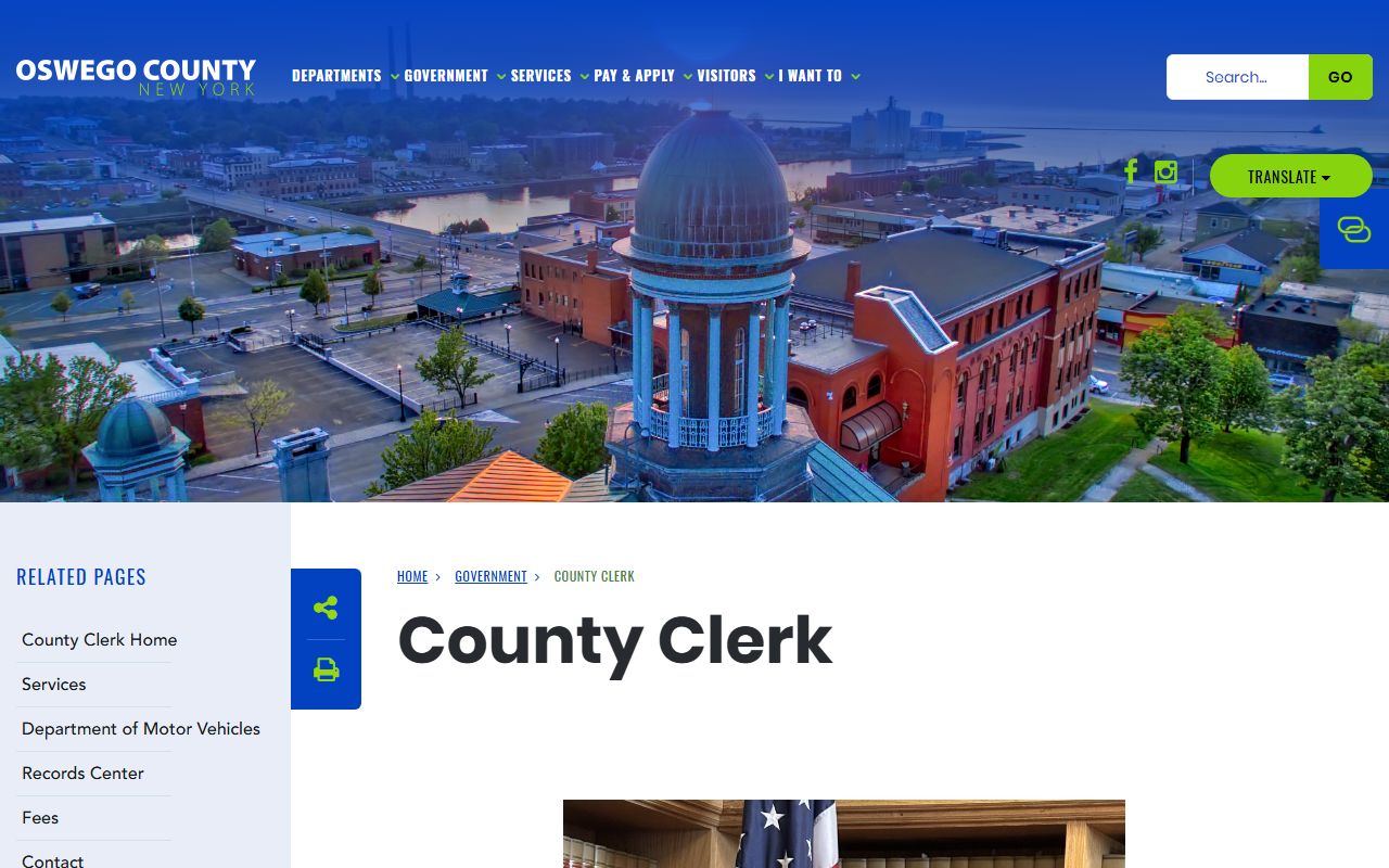 Oswego County Clerk office for bankruptcy records research