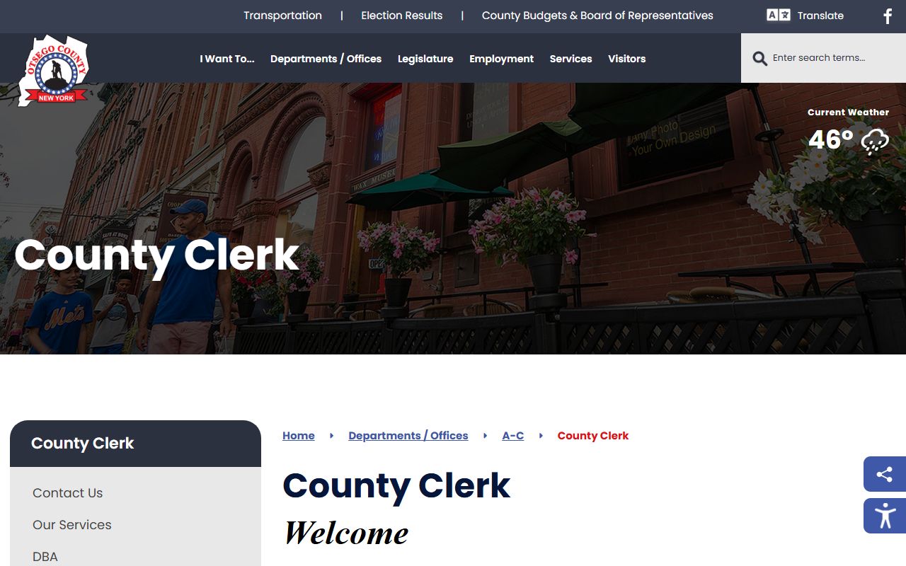 Otsego County Clerk office for bankruptcy records research