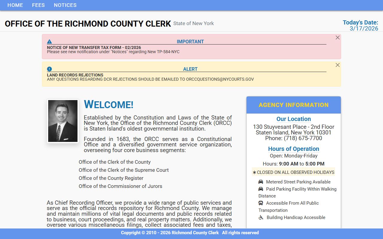 Richmond County Clerk office for bankruptcy records research
